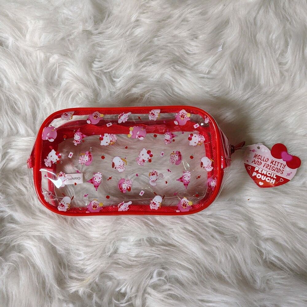 Hello Kitty & Friends Makeup Case/Pencil Pouch Nwts